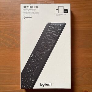 Logitech KEYS-TO-GO Black Wireless Keyboard with Stand